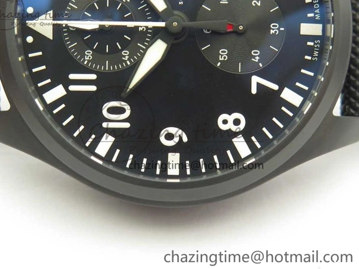 MIROTIME 1231 Modern PILOT IW389001 ZF 1:1 Best Edition Ceramic Case Black Dial on Nylon Strap A7750 (Same Function As Genuine) 7158